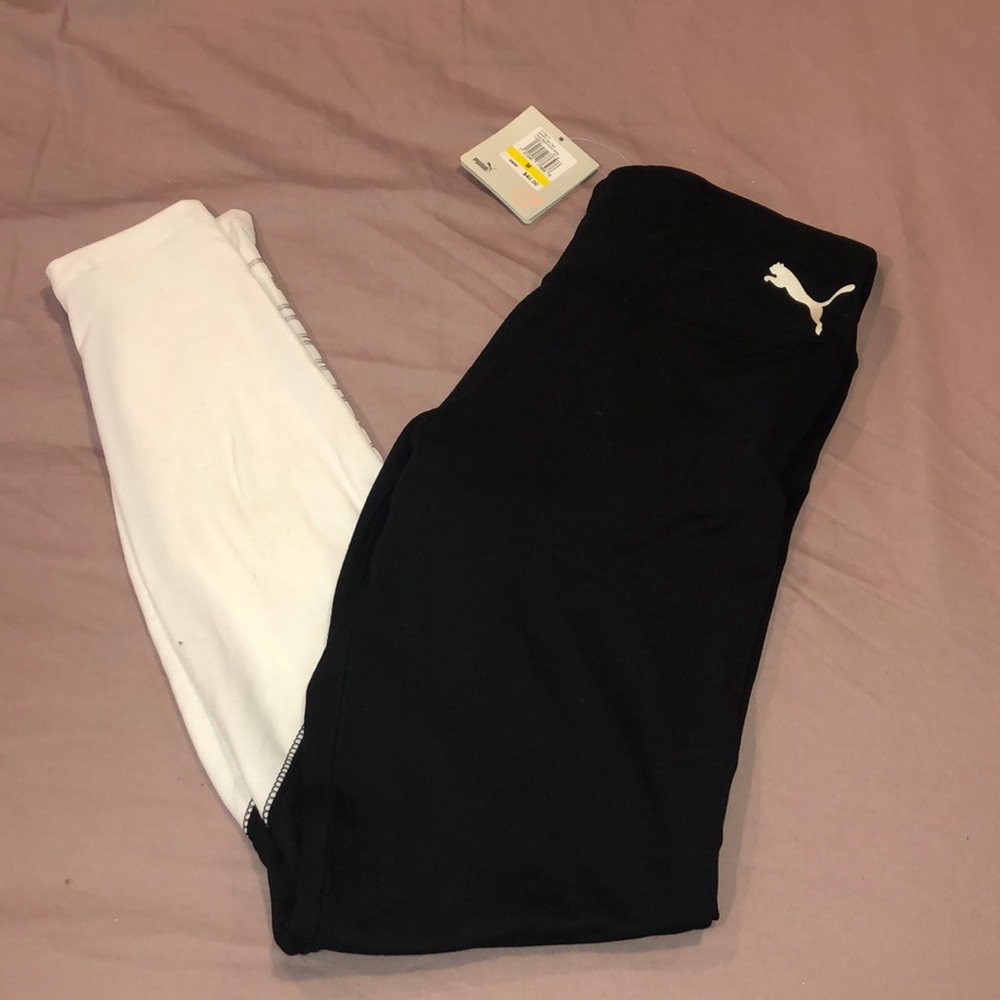 Puma black and white tights, NEW